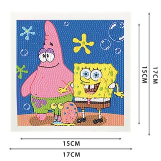 Bộ Tranh Đính Đá 17x17cm Tự Làm Kèm Khung Rèn Luyện Tính Kiên Trì, Bộ Tranh Gắn Đá 5D DIY Nhiều Mẫu 89063