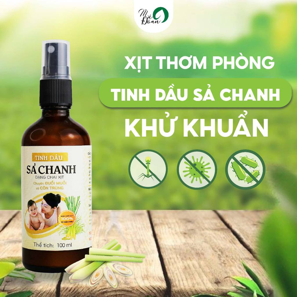 Ảnh Tinh dầu sả chanh Mệ Đoan thơm phòng, thanh lọc, khử mùi không khí dạng xịt 100ml 3