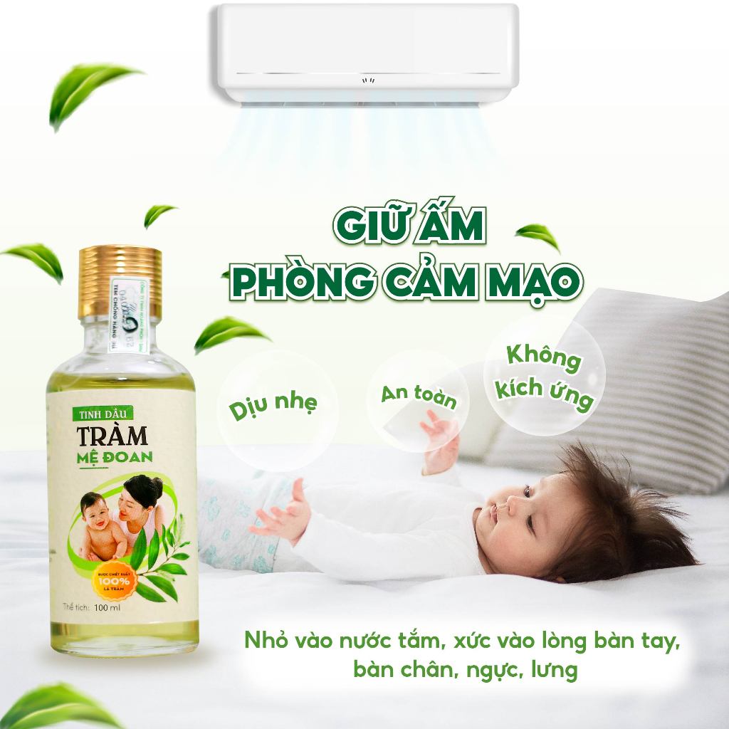 Ảnh Tinh dầu tràm Mệ Đoan nguyên chất giữ ấm phòng cảm lạnh xua đuổi côn trùng 100ml 3