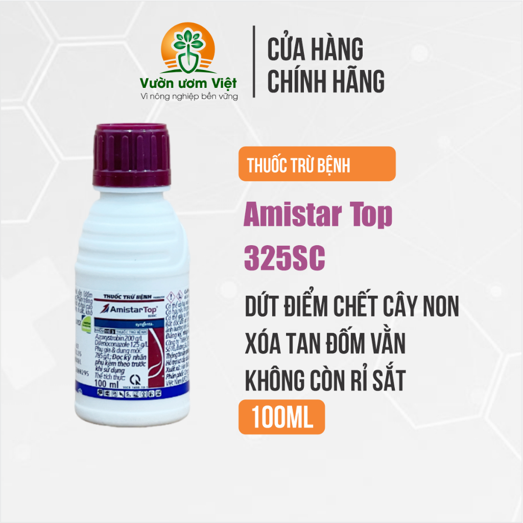 Thuốc trừ bệnh Amistar Top 325SC trị rỉ sắt, thán thư, lem lép hạt, chết non, phần trắng - 100ml