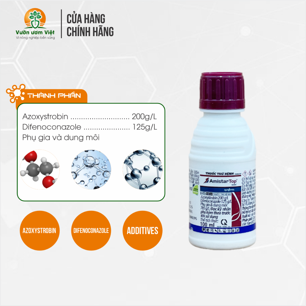 Thuốc trừ bệnh Amistar Top 325SC trị rỉ sắt, thán thư, lem lép hạt, chết non, phần trắng - 100ml