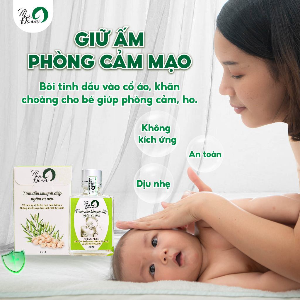 Ảnh Tinh dầu khuynh diệp củ nén Mệ Đoan cho bé giữ ấm kháng khuẩn phòng cảm lạnh 30ml 3