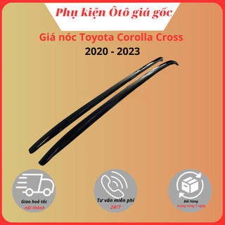 Thanh giá nóc xe Toyota Corolla Cross 2020 - 2022, 2022, 2023, 2024 có 2 màu đen bóng và bạc