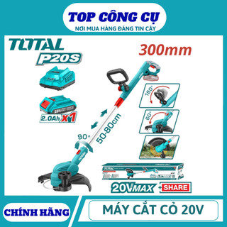 TOTAL Máy cắt cỏ dùng pin 20V kèm pin sạc TGTLI20328