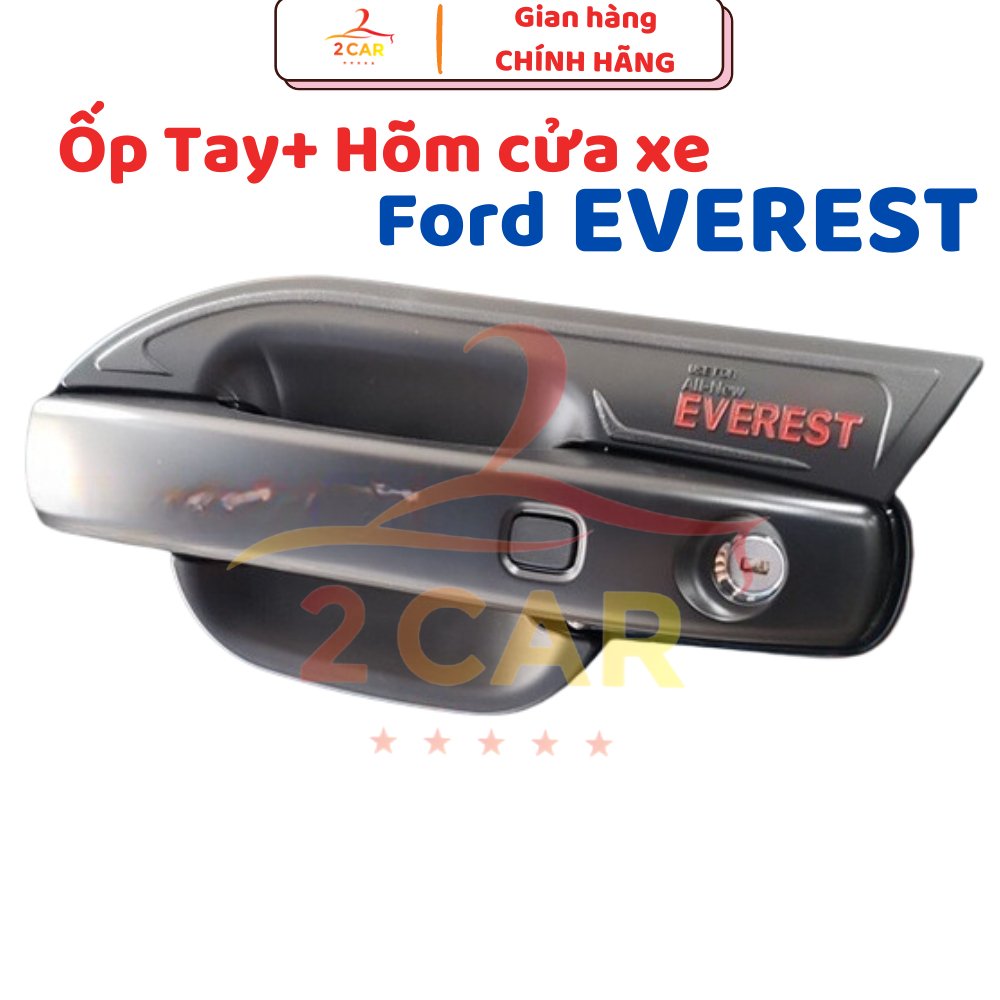 Ốp tay nắm, hõm cửa xe Everest 2022 - 2026 Mẫu nhựa ABS MÀU ĐEN NHÁM cao cấp