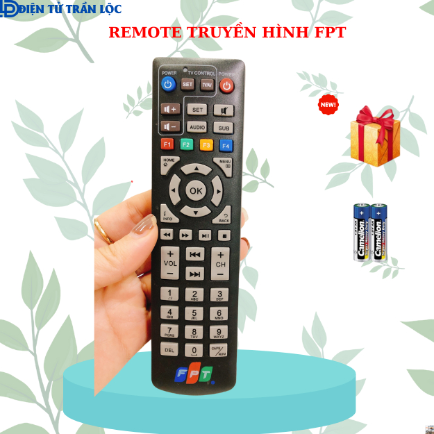 REMOTE ĐIỀU KHIỂN TRUYỀN HÌNH FPT ĐẦU BOX FPT - TẶNG KÈM PIN | Shopee ...