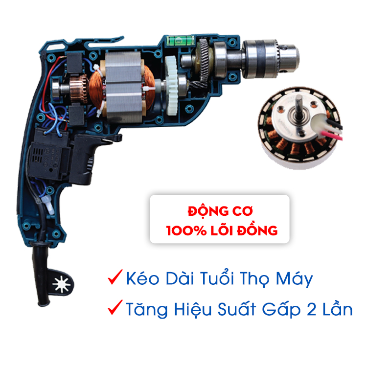 [Chính Hãng] Máy Khoan Đục Bê Tông Điện Boshun 650w Model  BS-ED650W, Chuyên Khoan Tường, Gạch,