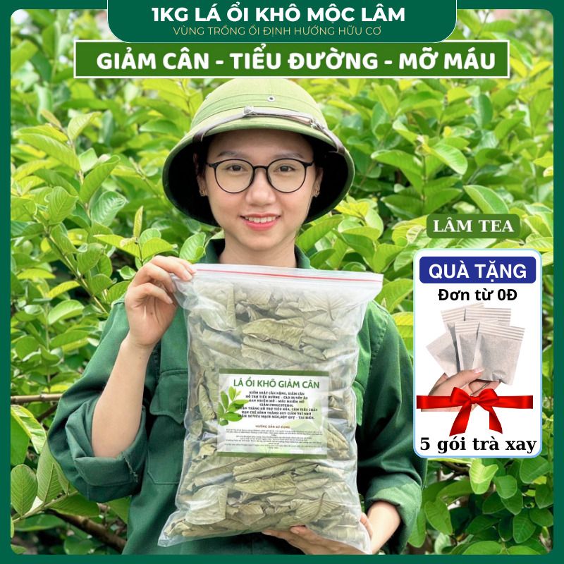 Lá ổi khô 1kg, lá ổi non nguyên chất giúp giảm cân , ngừa tiểu đường ...