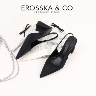 Erosska - Giày cao gót nữ mũi nhọn kiểu dáng thanh lịch sang trọng màu trắng cao 8cm - EH045