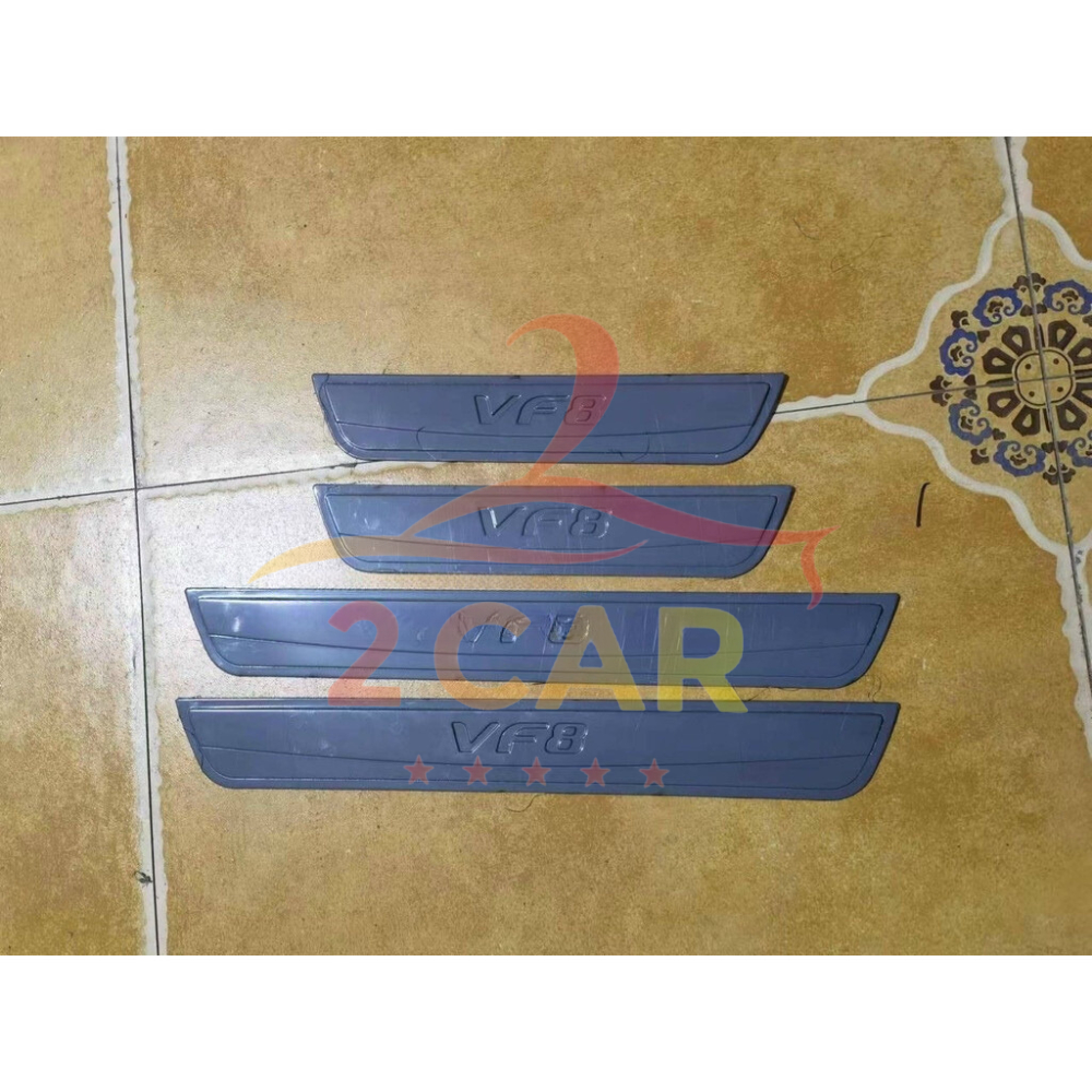 Ốp bậc cửa, nẹp bước chân trong ngoài xe Vinfast VF8, VF8 - Mẫu titan cao cấp