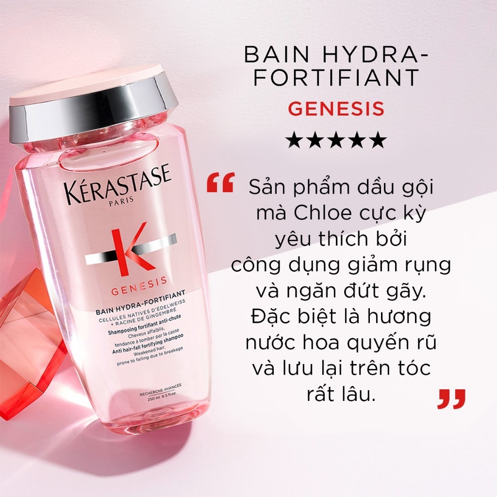 DẦU GỘI XẢ KERASTASE GENESIS BAIN NUTRI-FORTIFIANT GIẢM GÃY RỤNG & ĐỨT GÃY  CHO TÓC KHÔ 250ML 1000ml