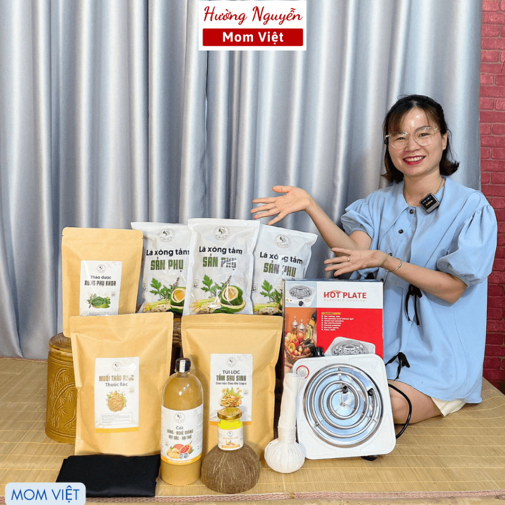Combo ở cữ cho mẹ sau sinh (combo đặc biệt không vàng da)