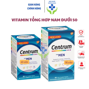 Vitamin Centrum Men 60 Viên Úc- Vitamin tổng hợp dành cho nam giới dưới 50 tuổi