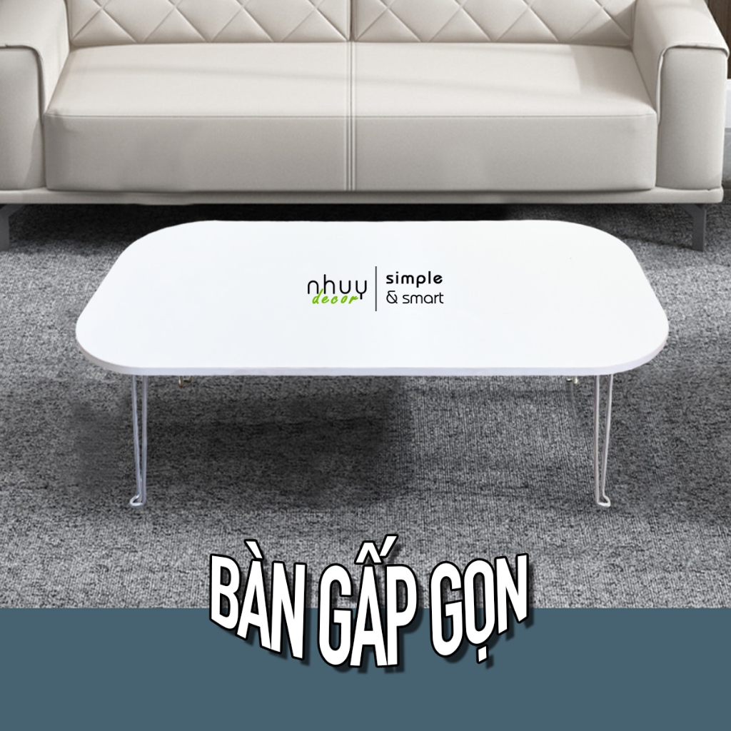 Bàn ngồi bệt gấp gọn mini và bàn xếp sinh viên ngồi học trên giường - Nhu Y Decor