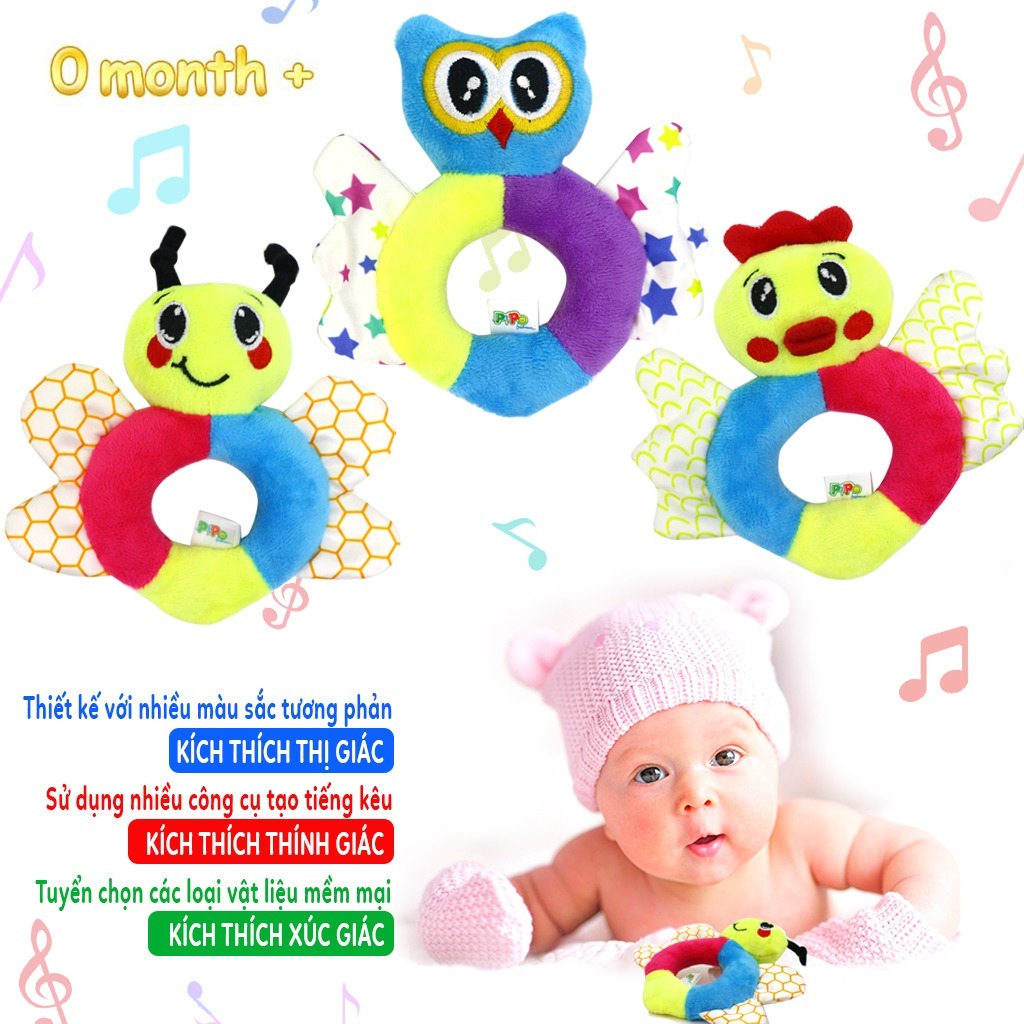 Lục Lạc Cầm Tay Cho Trẻ Nhỏ Sơ Sinh Chất Vải Mềm Mịn