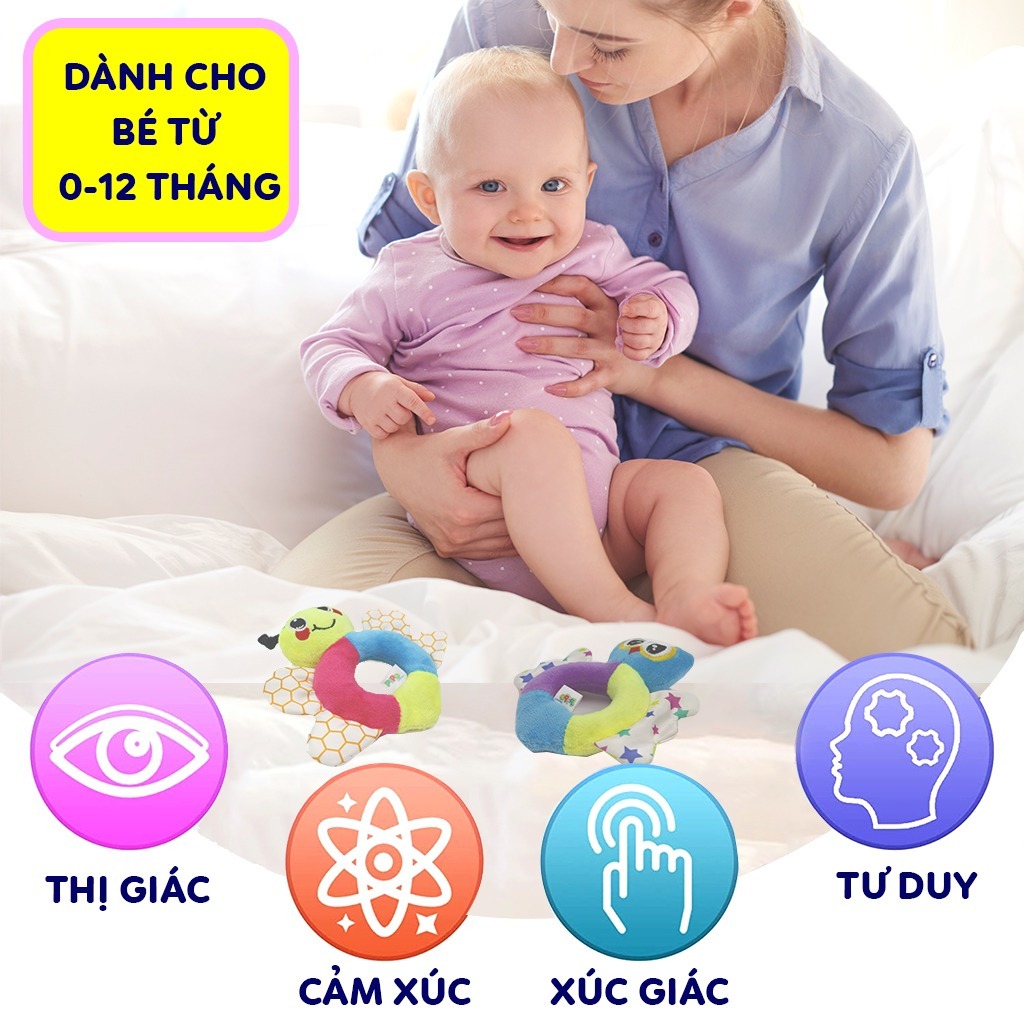 Lục Lạc Cầm Tay Cho Trẻ Nhỏ Sơ Sinh Chất Vải Mềm Mịn