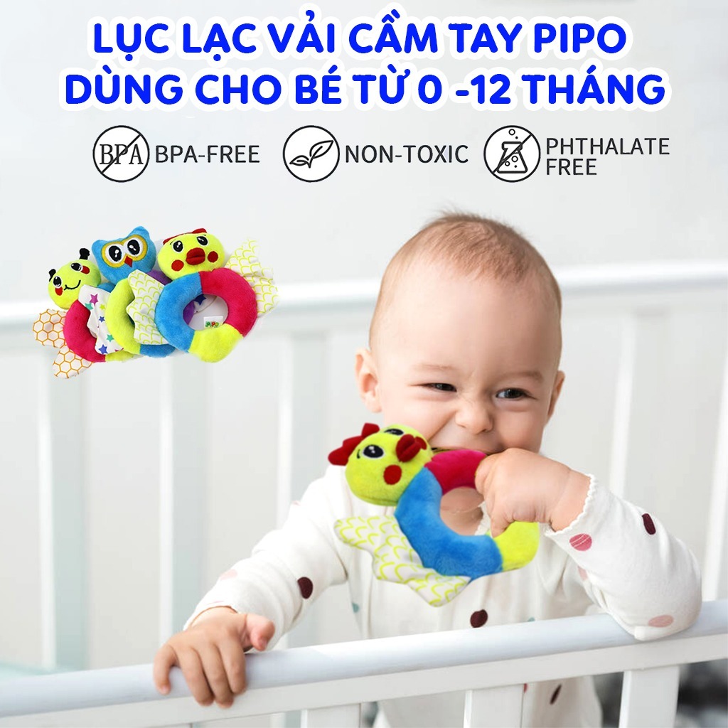 Lục Lạc Cầm Tay Cho Trẻ Nhỏ Sơ Sinh Chất Vải Mềm Mịn