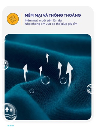 Áo thun giữ nhiệt YODY nữ dài tay vải mềm mịn co giãn giữ ấm WCTL25F020