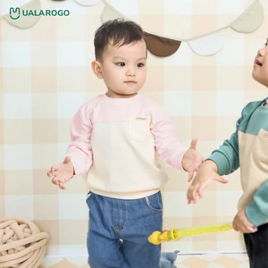 Áo Nỉ Cotton Bé Trai, Bé Gái Phối Màu Uala UR3644