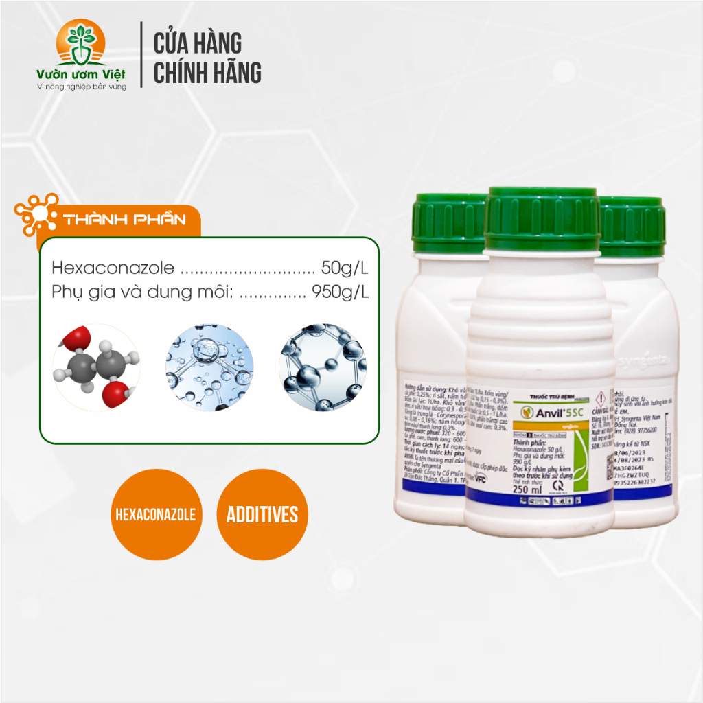 Thuốc trừ bệnh Anvil 5SC Syngenta - trừ bệnh phổ rộng, thương hiệu cao cấp - 250ml