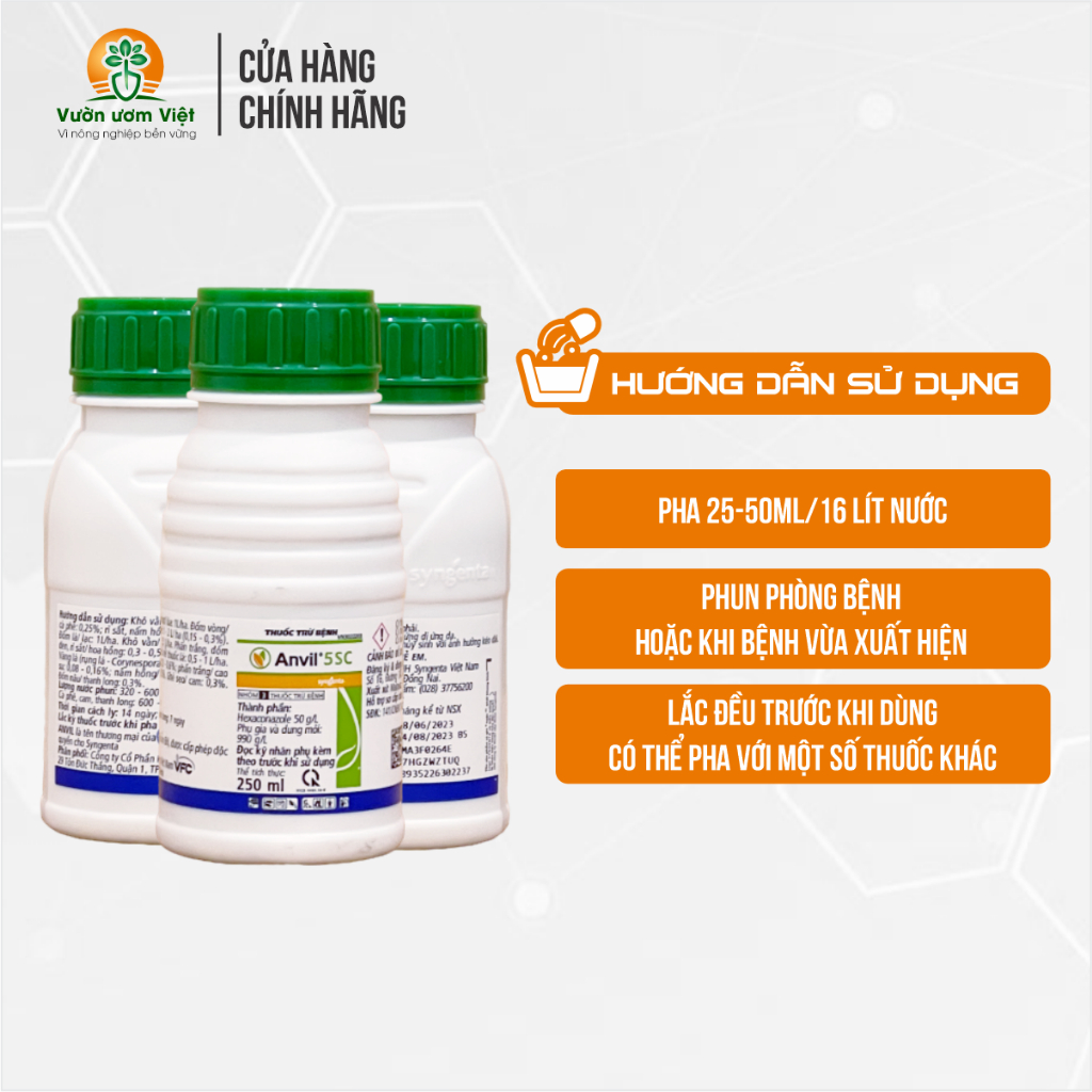 Thuốc trừ bệnh Anvil 5SC Syngenta - trừ bệnh phổ rộng, thương hiệu cao cấp - 250ml
