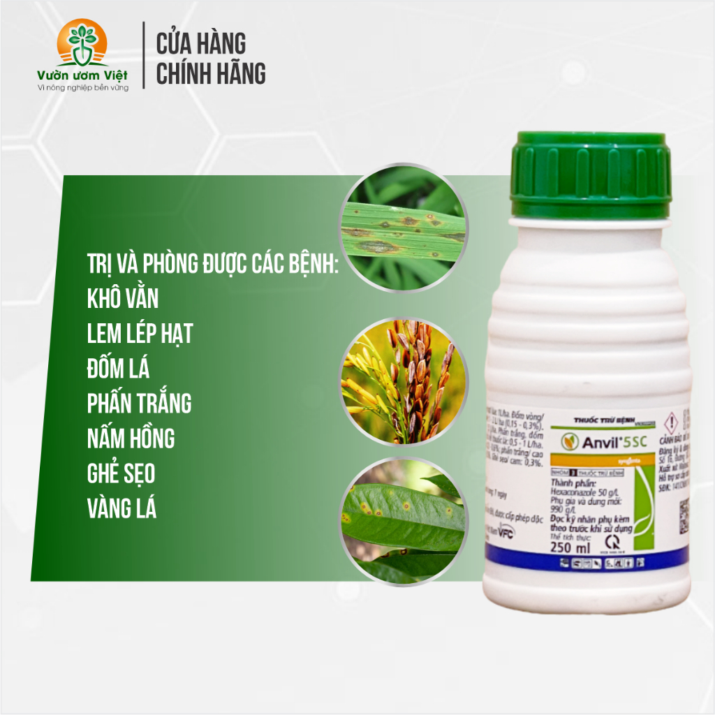Thuốc trừ bệnh Anvil 5SC Syngenta - trừ bệnh phổ rộng, thương hiệu cao cấp - 250ml