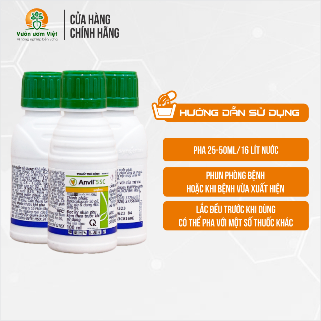 Thuốc trừ bệnh Anvil 5SC Syngenta - trừ bệnh phổ rộng, thương hiệu cao cấp - 100ml