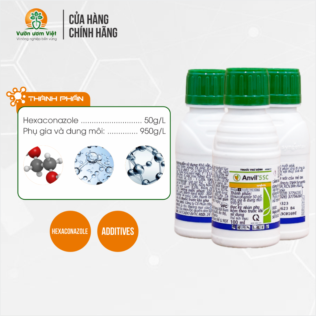 Thuốc trừ bệnh Anvil 5SC Syngenta - trừ bệnh phổ rộng, thương hiệu cao cấp - 100ml