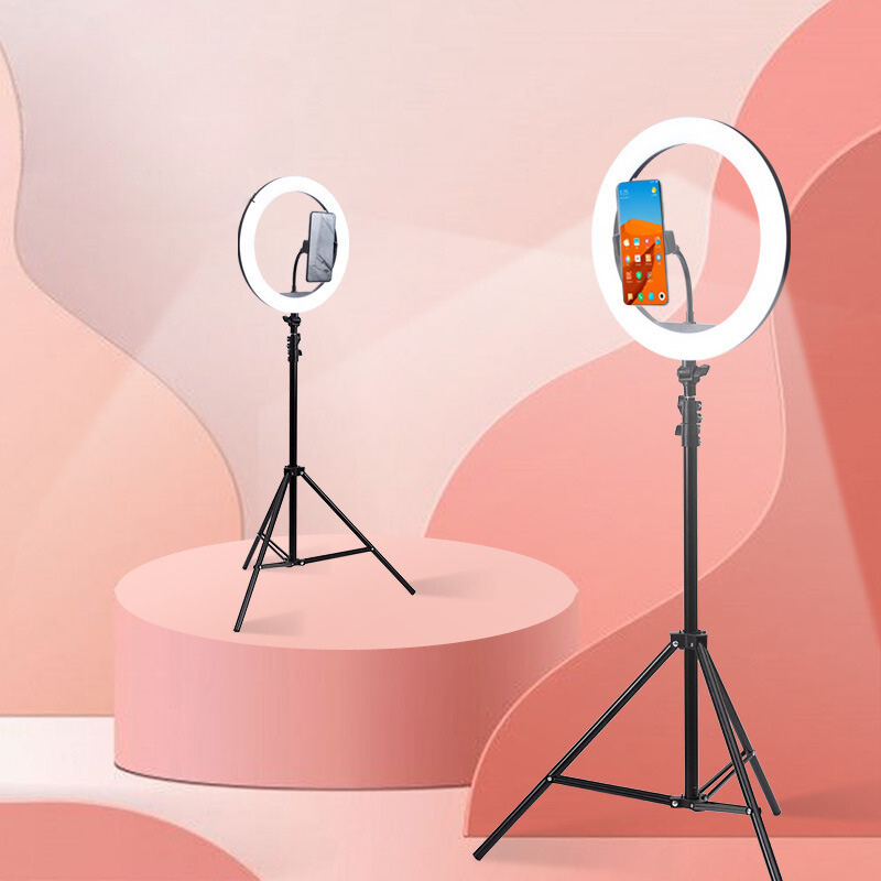 Đèn Livestream Full Phụ Kiện Gồm Chân Đèn Và Kẹp Điện Thoại Hỗ trợ Livestream Phun Xăm Make Up