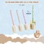 Cọ rửa bình sữa, cọ rửa ly cốc FINLEY Moonie 4 màu, tay cầm kéo dài 4 mức tới 35cm, cọ được ly cao