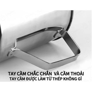 Ca inox Cao cấp cốc inox có nắp giữ nhiệt 350ml-1500ml có quai cầm, nấu được trên bếp từ cốc uống nước inox ly uống cafe