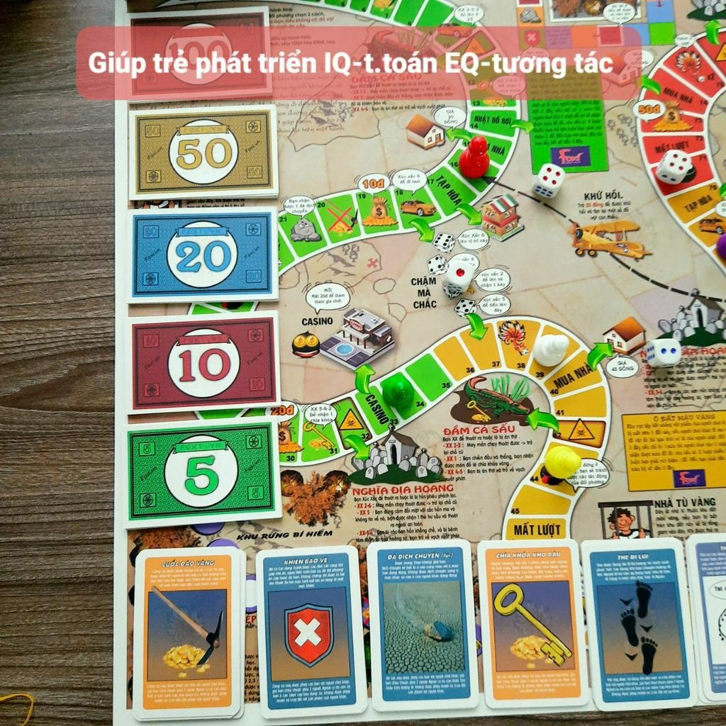 Đồ Chơi Board Game Nhiều Người Chơi - Đi Tìm Kho Báu - Tương Tác Phát Triển Tư Duy Và Vui Nhộn