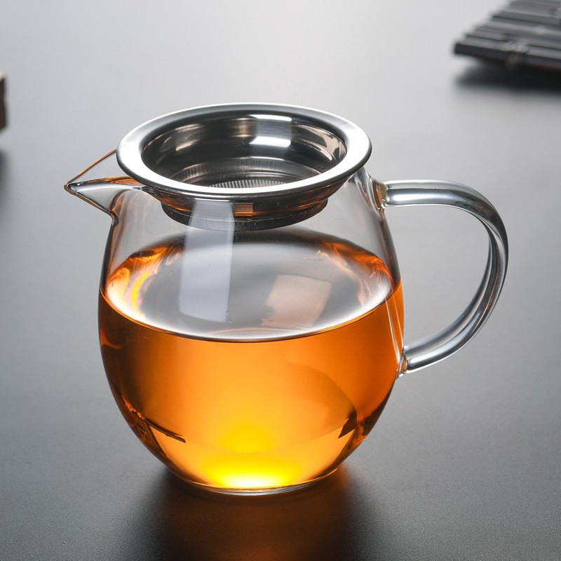 Tống chuyên trà thủy tinh chịu nhiệt cao cấp kèm lọc trà Inox