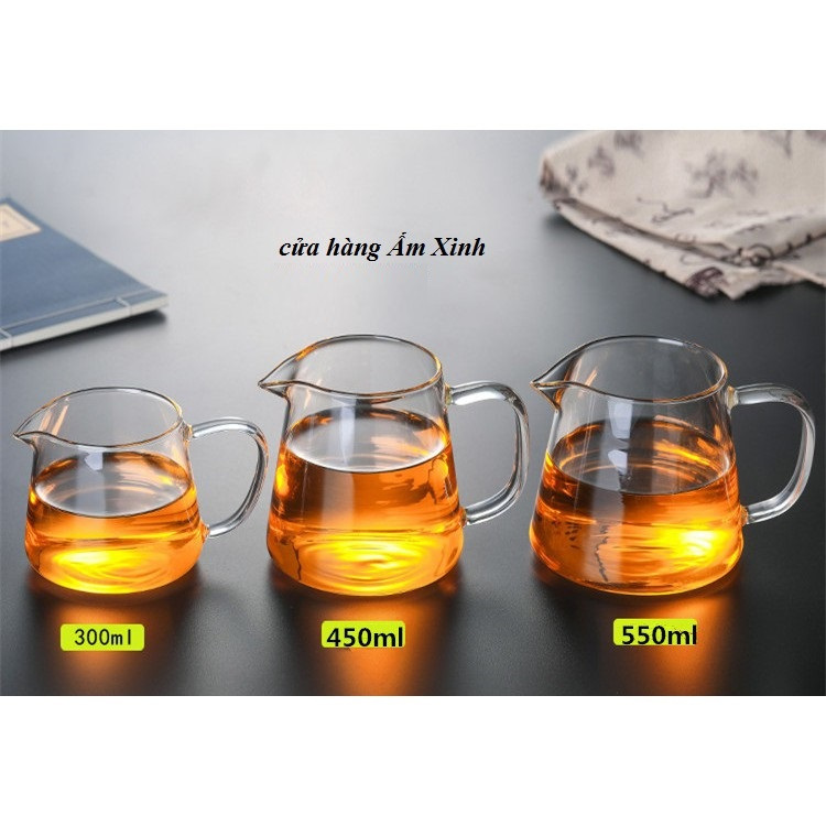 Tống chuyên trà thủy tinh chịu nhiệt cao cấp kèm lọc trà Inox