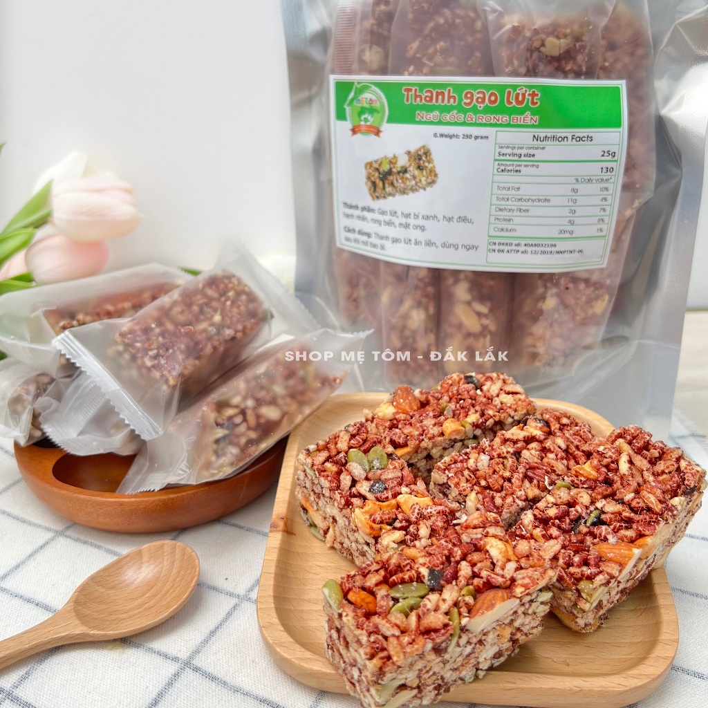 250Gram Thanh gạo lứt ngũ cốc hạt rong biển hoặc rong biển chà bông (có xuất hóa đơn công ty đầy đủ)