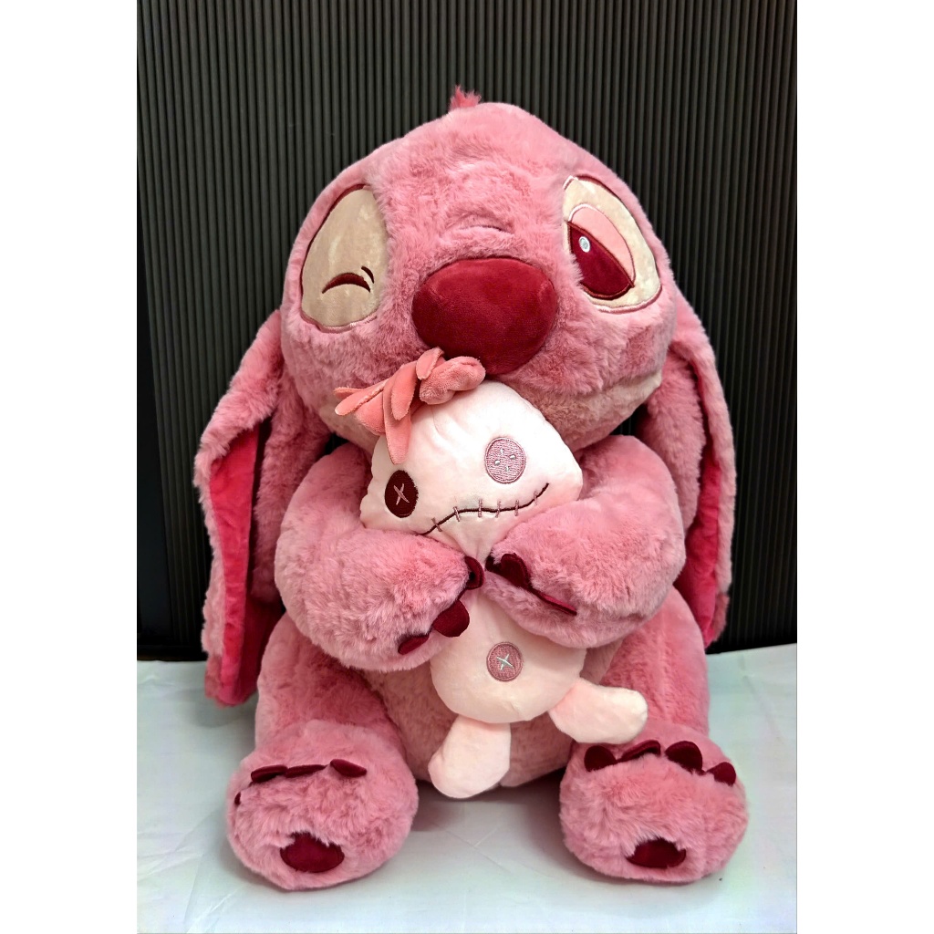 [STITCH MẪU MỚI ] Gấu bông stitch sakura ôm thỏ lông xù cao cấp, Stitch hồng hoa anh đào mẫu mới dễ thương