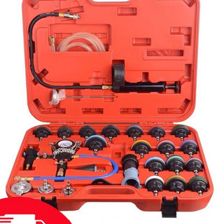 Bộ dụng cụ kiểm tra rò rỉ két nước KÈM xả e nước làm mát FULL 28 chi tiết
