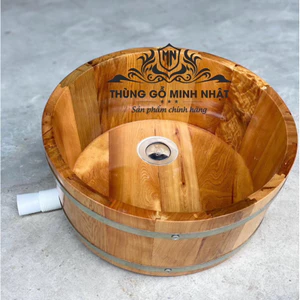 Chậu rửa mặt gỗ pơmu, chậu gỗ rửa mặt, chậu gỗ lavabo