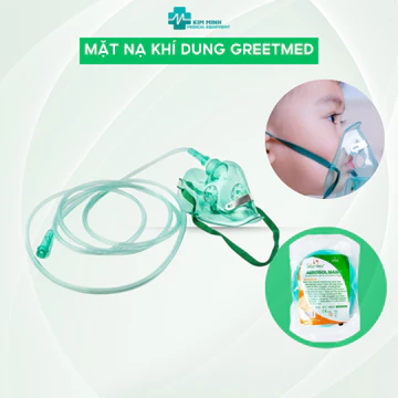 Mask xông khí dung GREETMED, mặt nạ xông khí dung, bộ phụ kiện máy xông mũi họng