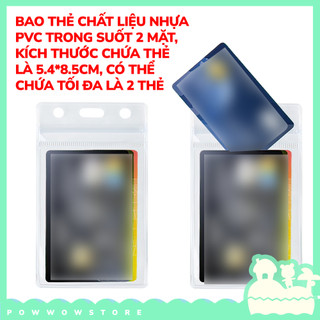 [Sẵn VN] Lõi Tơrua Kéo Rút 60cm Kèm Bao Đựng Thẻ Nhân Viên Ngang / Dọc Nhựa PVC Dẻo Trong Suốt Phong Cách Đơn Giản