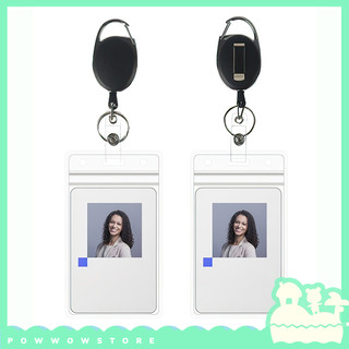 [Sẵn VN] Lõi Tơrua Kéo Rút 60cm Kèm Bao Đựng Thẻ Nhân Viên Ngang / Dọc Nhựa PVC Dẻo Trong Suốt Phong Cách Đơn Giản