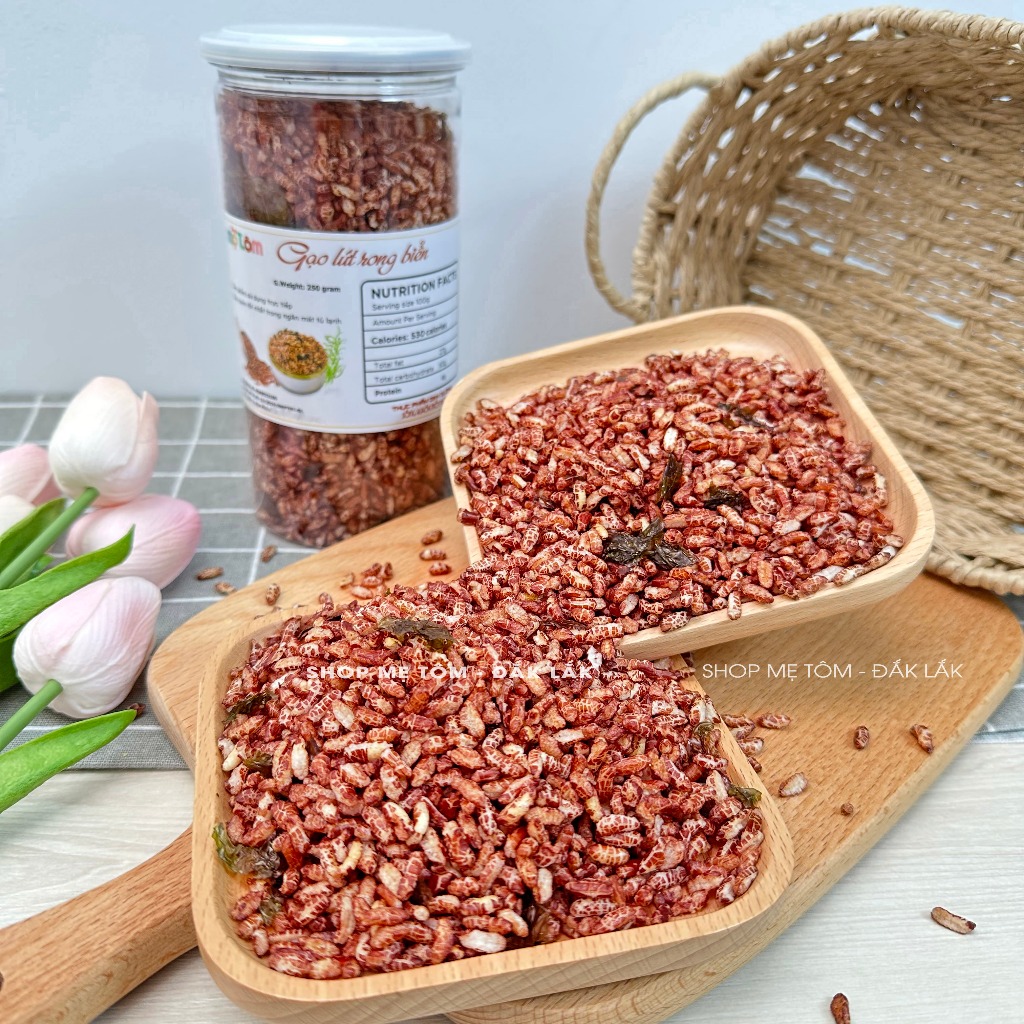 Gạo lứt rong biển sấy - ngon mặn ngọt dễ ăn (có xuất hóa đơn công ty đầy đủ)
