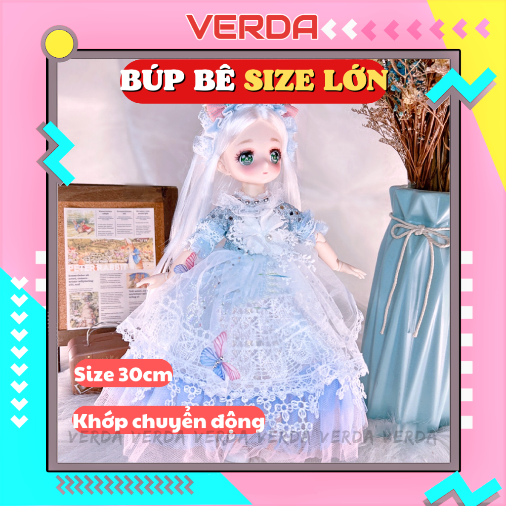 Búp bê cho bé gái 30cm có khớp elsa babie lớn loại to barbie bjd công ...