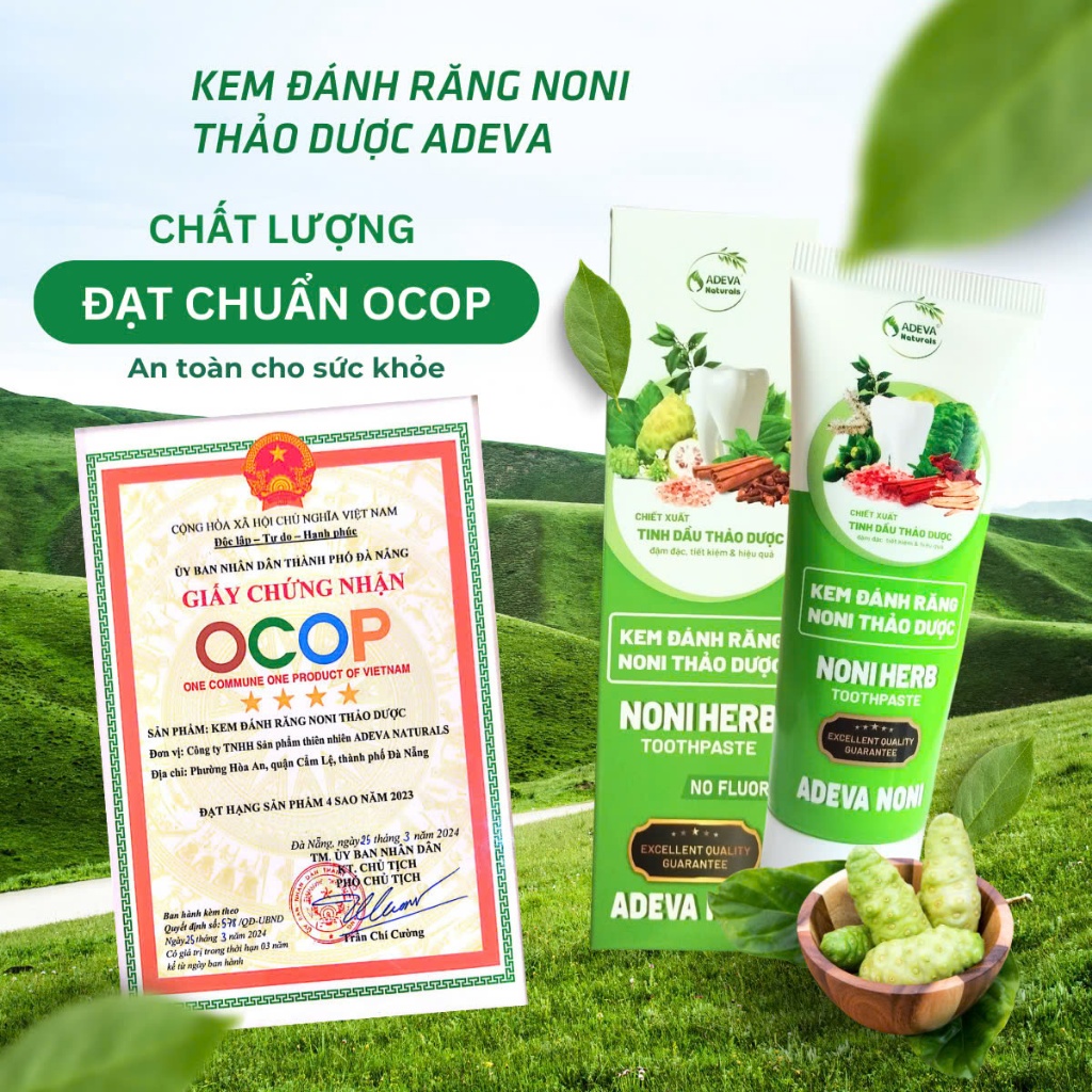Kem đánh răng thảo dược trái Nhàu