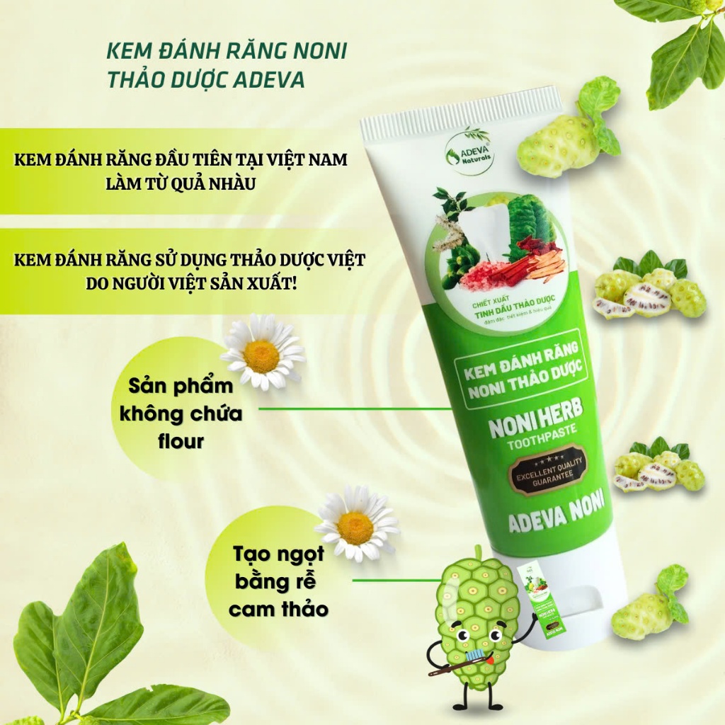 Kem đánh răng thảo dược trái Nhàu