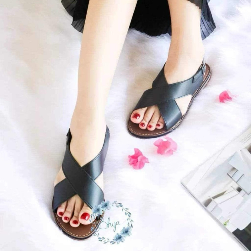 Giày Sandanl Nữ Thời Trang - Giày Sandal Nữ Quai Chữ X Đơn Giản Dễ Thương