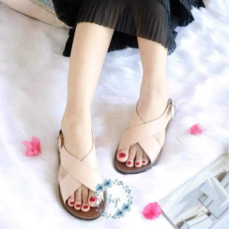 Giày Sandanl Nữ Thời Trang - Giày Sandal Nữ Quai Chữ X Đơn Giản Dễ Thương