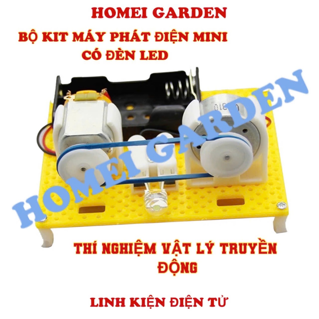 Bộ kit máy phát điện mini sáng led kết hợp ròng rọc chuyển đổi năng ...