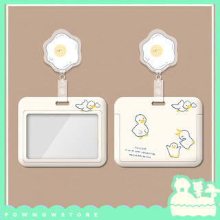 [Sẵn VN] Bao Đựng Thẻ Nhân Viên NGANG Nhựa ABS Phong Cách Phong Cảnh Nhân Vật Hoạt Hình Vịt Trứng Duck Egg Đáng Yêu