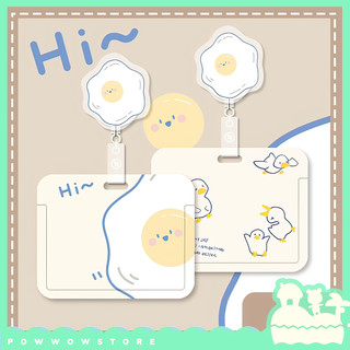 [Sẵn VN] Bao Đựng Thẻ Nhân Viên NGANG Nhựa ABS Phong Cách Phong Cảnh Nhân Vật Hoạt Hình Vịt Trứng Duck Egg Đáng Yêu